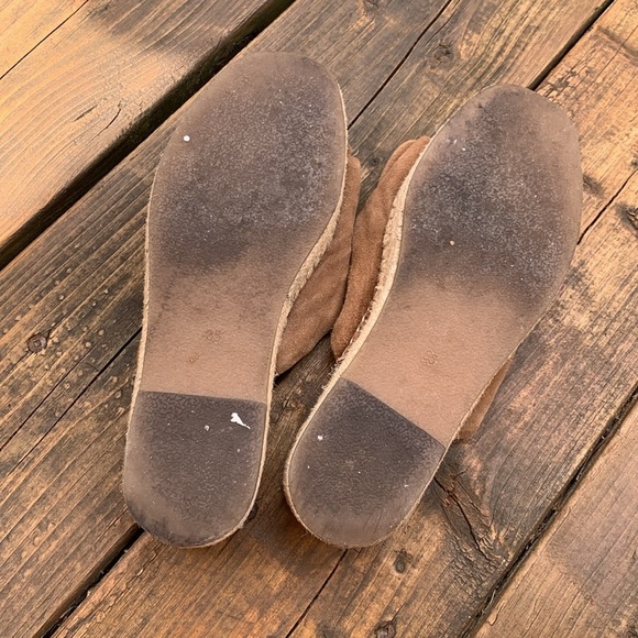 H&M Tan Espadrille Slip-On Shoes genuine suede - Picture 5 of 6